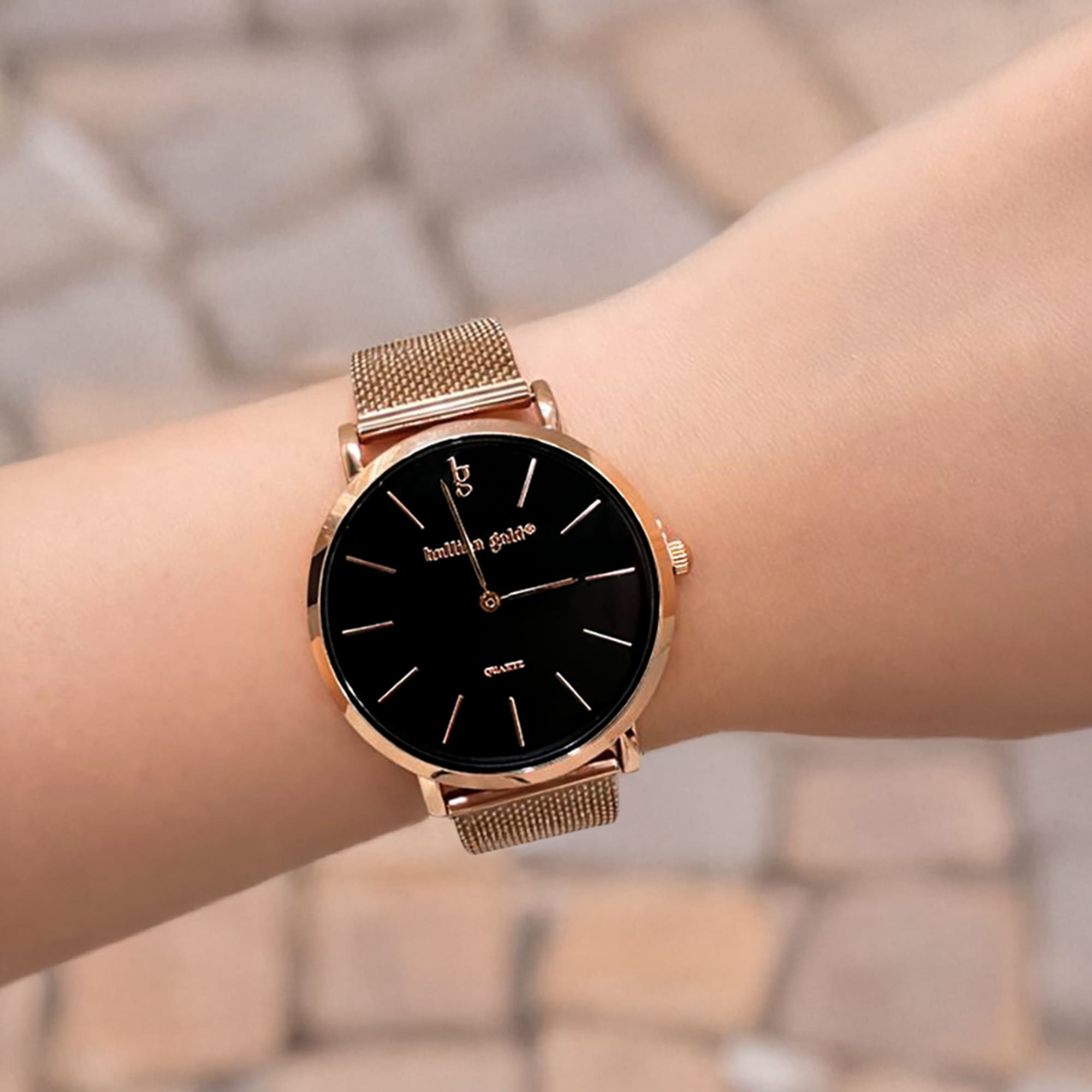 Bullion Gold Timeless Dream Watch - Rose Gold and Black - Image 4