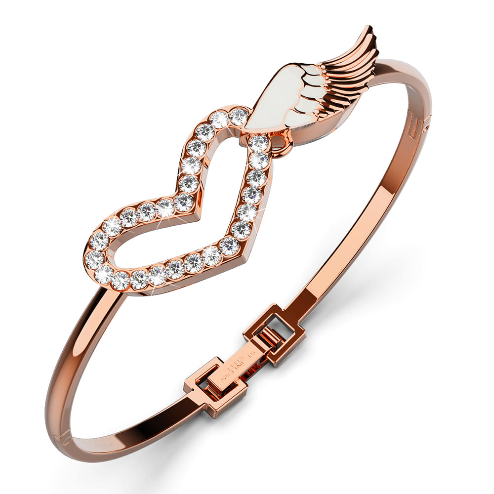 Romantic Wings Bangle Embellished with SWAROVSKI® Crystals