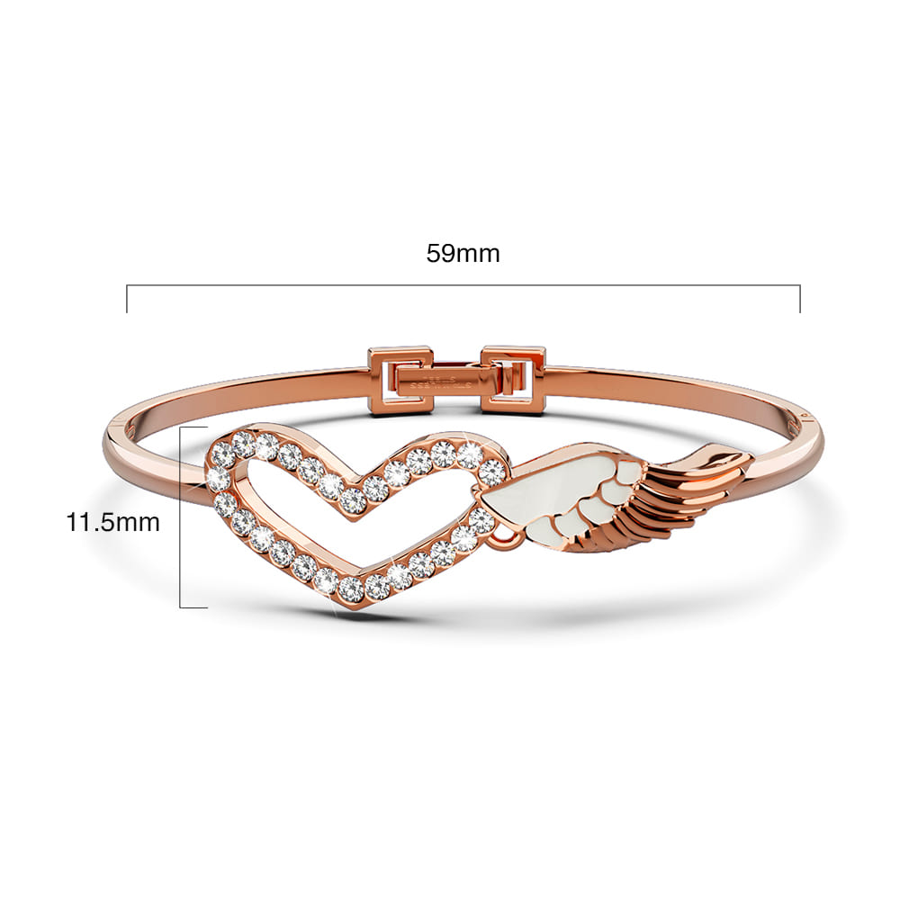 Romantic Wings Bangle Embellished with SWAROVSKI® Crystals - Image 4