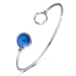 Pristine Bangle White Gold Embellished with SWAROVSKI® Crystals