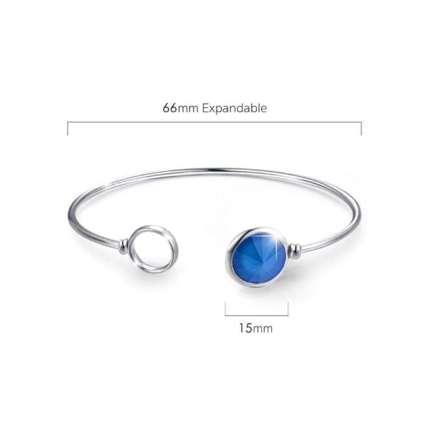 Pristine Bangle White Gold Embellished with SWAROVSKI® Crystals - Image 3