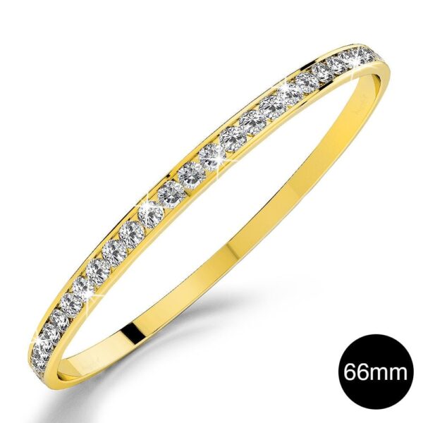 360 Classic Gold Bangle Embellished with SWAROVSKI® Crystals