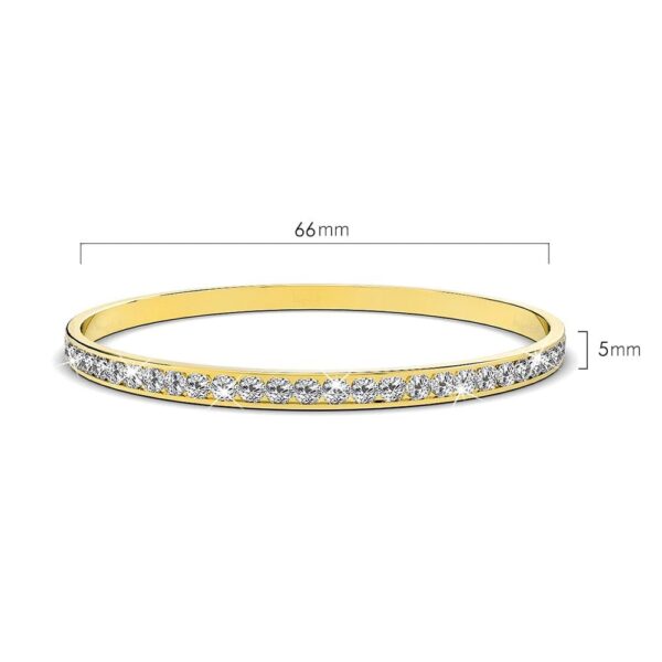 360 Classic Gold Bangle Embellished with SWAROVSKI® Crystals - Image 8
