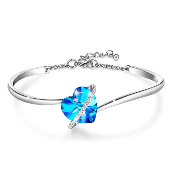 Amour Radiant Blue Bangle Embellished with Crystals from SWAROVSKI®