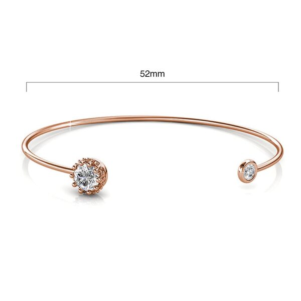 Ultra-Chic Open Bangle Rose Gold Embellished with SWAROVSKI® Crystals - Image 5