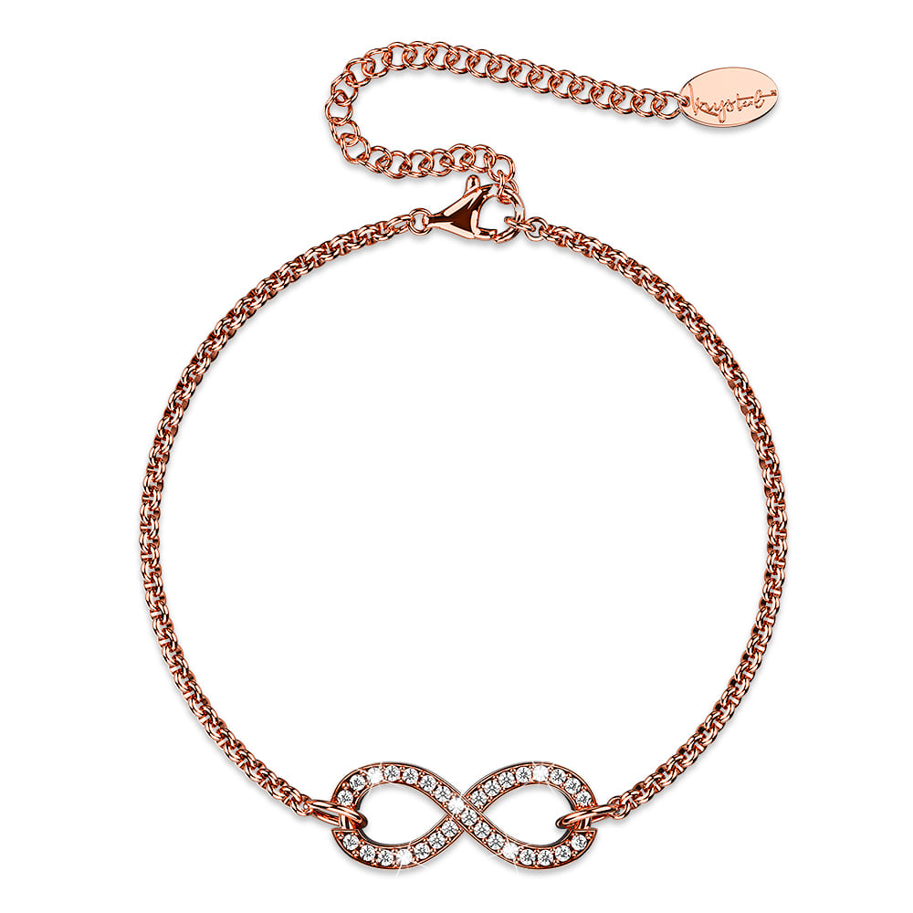 Infinity Bracelet Embellished with SWAROVSKI® Crystals in Rose Gold - Image 2