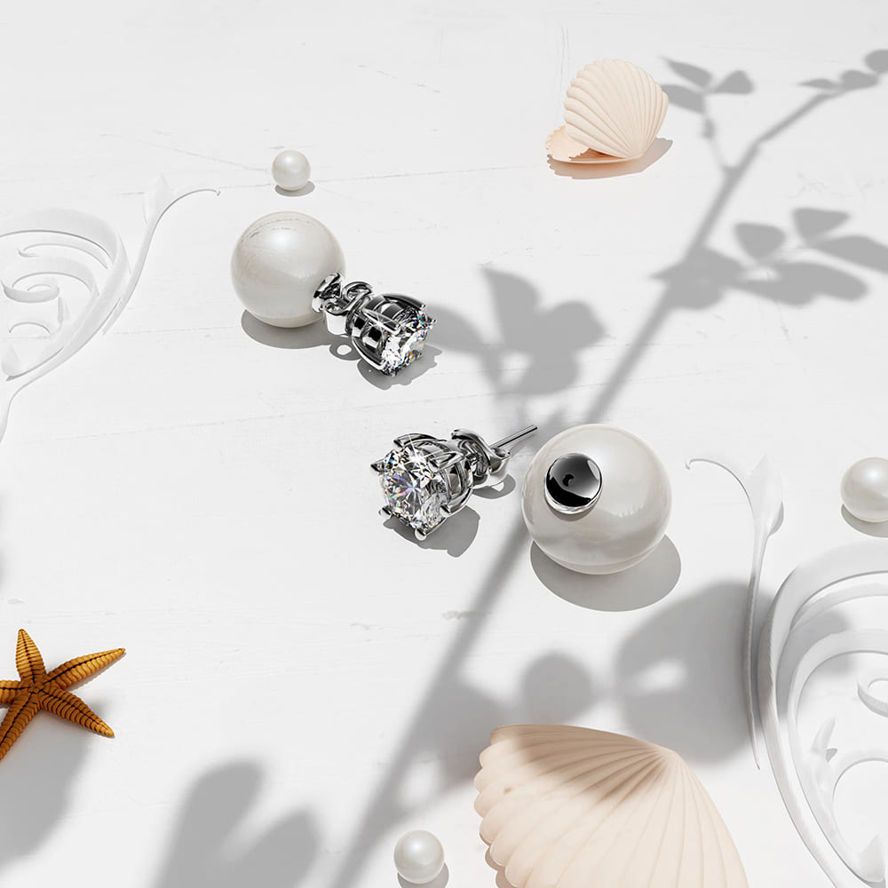 Crystal Bubble Studs Embellished with SWAROVSKI® Crystals - Image 4