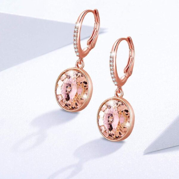 Precious Drop Earrings Vintage Rose Embellished with SWAROVSKI® Crystals - Image 3
