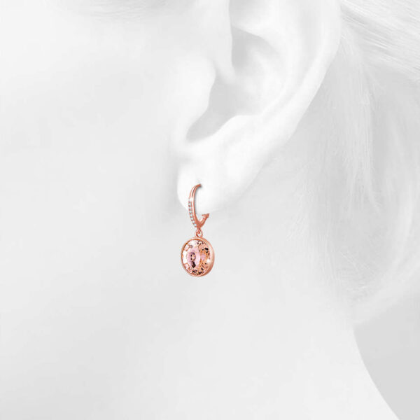 Precious Drop Earrings Vintage Rose Embellished with SWAROVSKI® Crystals - Image 4