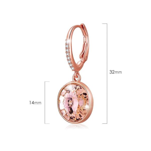 Precious Drop Earrings Vintage Rose Embellished with SWAROVSKI® Crystals - Image 5