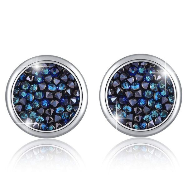 Glitzy Stud Earrings Bermuda Blue Embellished with SWAROVSKI® Crystals