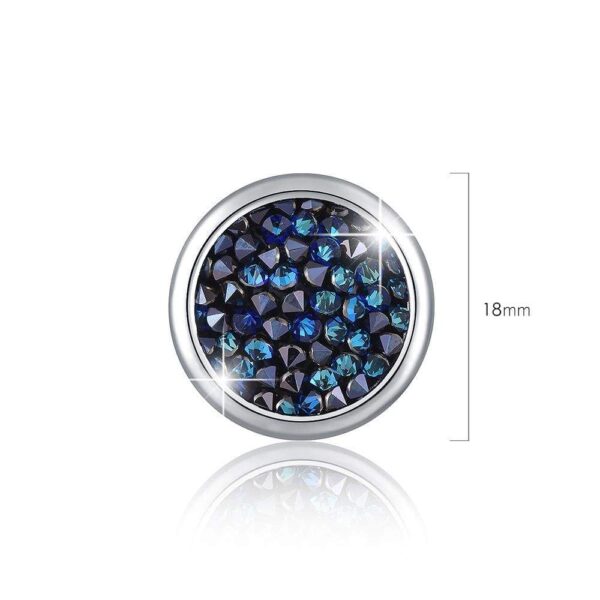 Glitzy Stud Earrings Bermuda Blue Embellished with SWAROVSKI® Crystals - Image 2