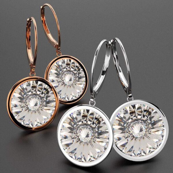 Lux Glow Drop Earrings Embellished with SWAROVSKI® Crystals - Image 2