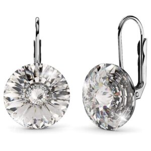 Diana White Gold Crystal Drop Earrings