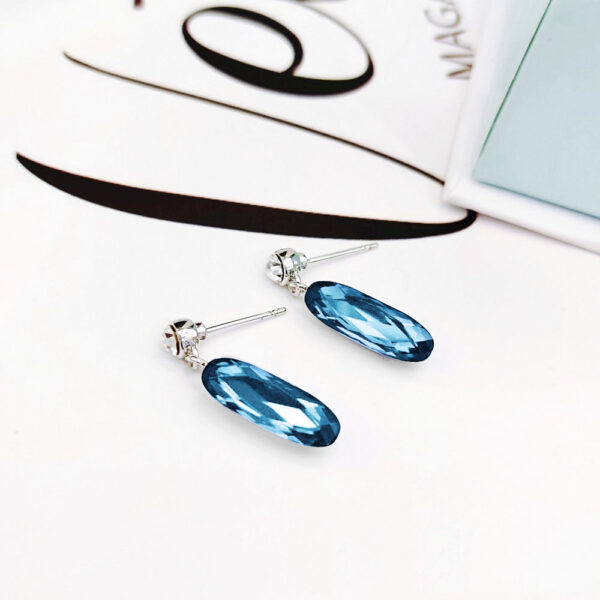 Aquamarine Earrings Embellished with Crystals from SWAROVSKI® - Image 4