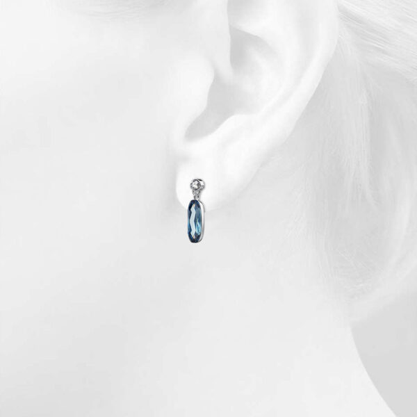 Aquamarine Earrings Embellished with Crystals from SWAROVSKI® - Image 5
