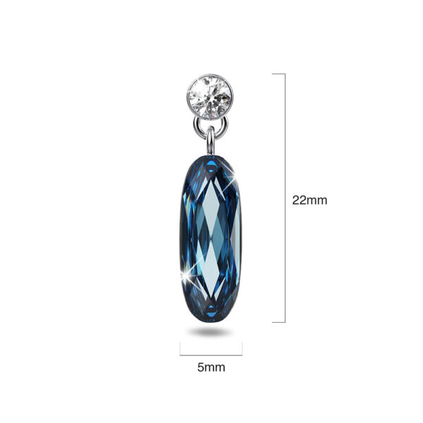 Aquamarine Earrings Embellished with Crystals from SWAROVSKI® - Image 6