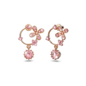 Cecily Pink Floral Drop Earrings Embellished with Crystals from SWAROVSKI®