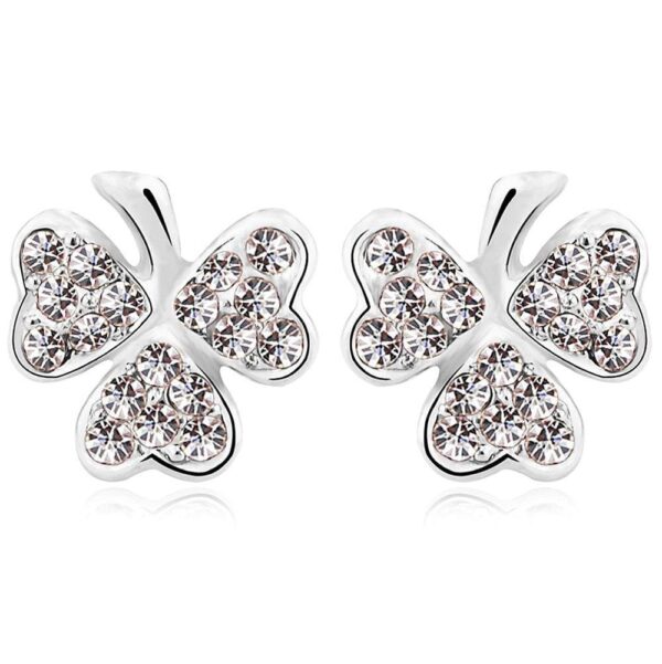 Three Heart Petals Earrings Embellished with SWAROVSKI® Crystals