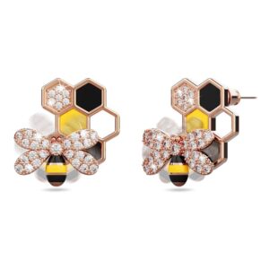 Honeycomb Bee Stud Earrings