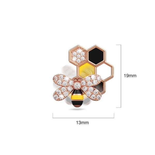Honeycomb Bee Stud Earrings - Image 6