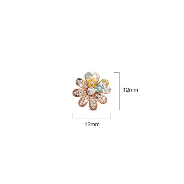 Cream Flora Stud Earrings - Image 5
