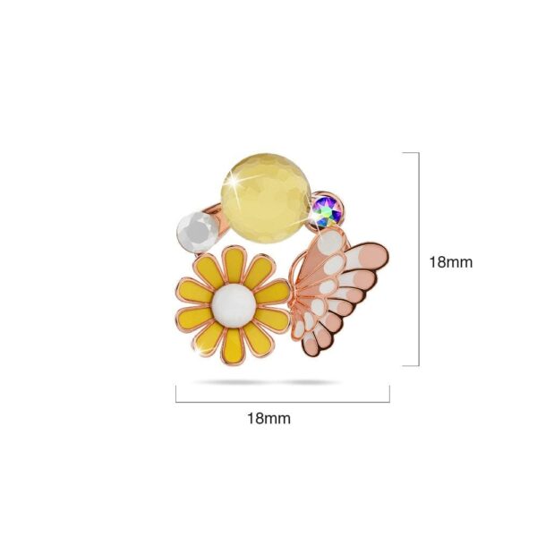 Butterfly Floral Stud Earrings - Image 6