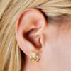 Butterfly Floral Stud Earrings - Image 5