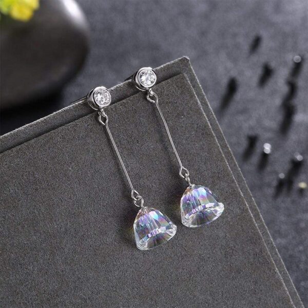 Solid 925 Sterling Silver AB Crystals Drop Earrings Embellished With SWAROVSKI¬¨ˆšÃœ Crystals - Image 2