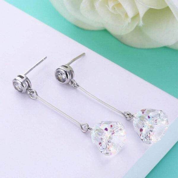 Solid 925 Sterling Silver AB Crystals Drop Earrings Embellished With SWAROVSKI¬¨ˆšÃœ Crystals - Image 4
