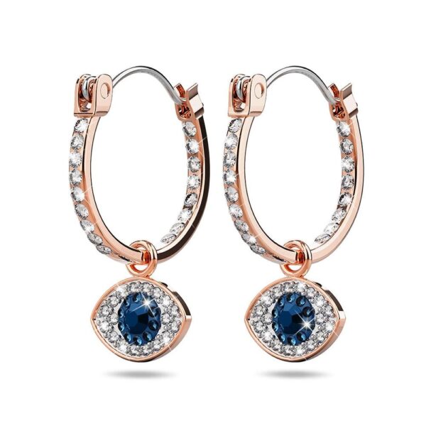The Evil Eyes Drop Earrings Embellished with SWAROVSKI® Crystals in Rose Gold