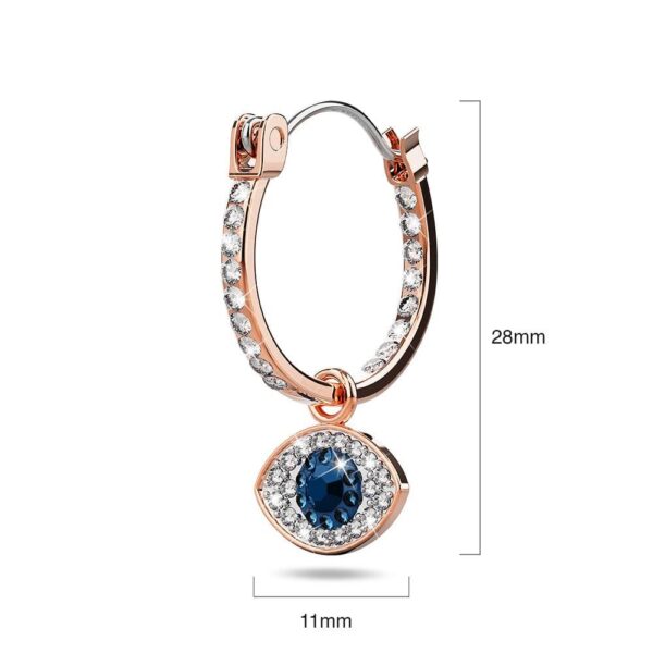 The Evil Eyes Drop Earrings Embellished with SWAROVSKI® Crystals in Rose Gold - Image 5