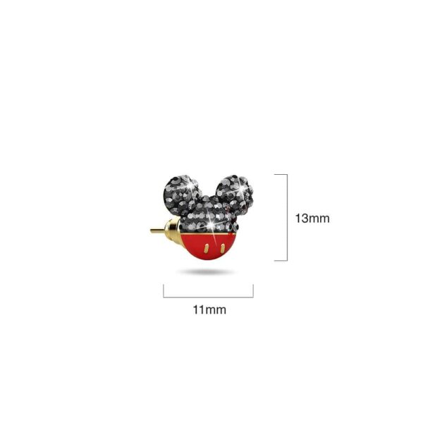 Mickey Mouse Stud Earrings Embellished with SWAROVSKI® Crystals in Gold - Image 4
