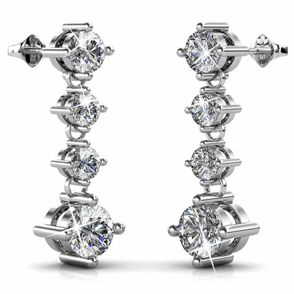 Princess Of Monaco Drop Earrings Embellished with SWAROVSKI® Crystals - Image 2