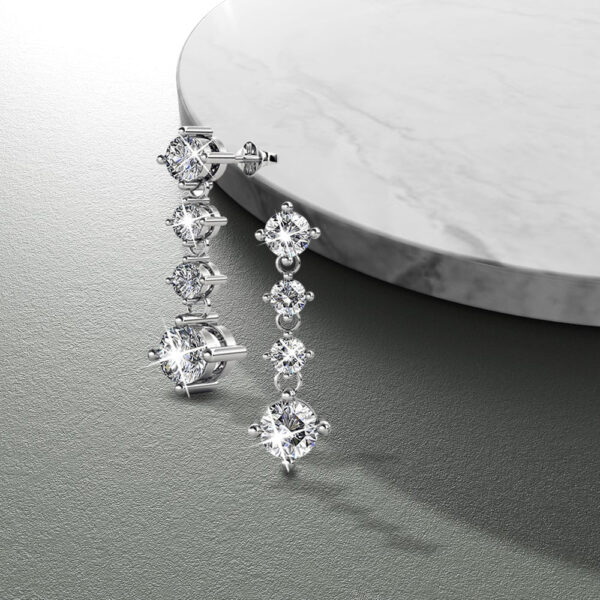 Princess Of Monaco Drop Earrings Embellished with SWAROVSKI® Crystals - Image 3