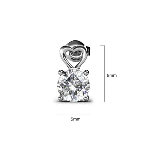 Lofty Heart Drop Earrings Embellished with SWAROVSKI® Crystals - Image 6