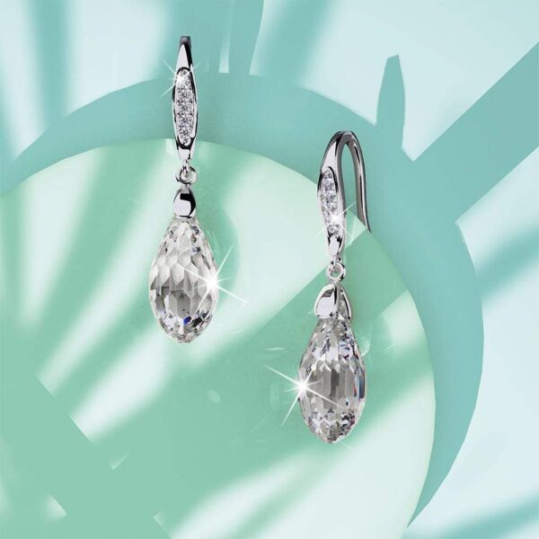 Midnight Dazzle Drop Earrings Embellished with SWAROVSKI® Crystals - Image 2