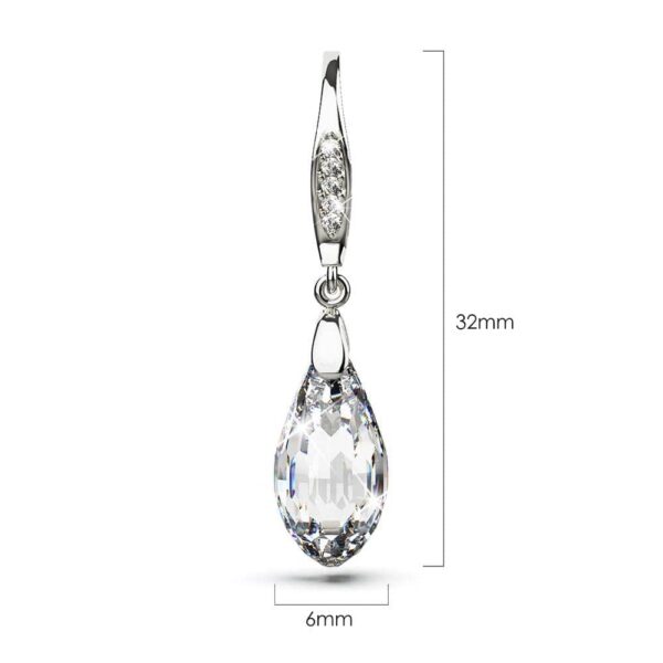 Midnight Dazzle Drop Earrings Embellished with SWAROVSKI® Crystals - Image 4