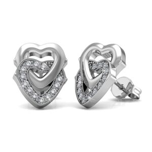 Sweet Hearts Studs Earrings Embellished with SWAROVSKI® Crystals