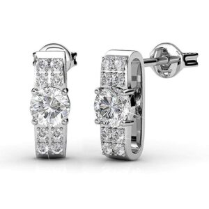 Glaze Stud Earrings Embellished with SWAROVSKI® Crystals