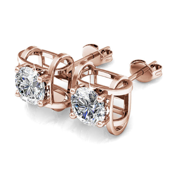 Majestic Beauty Stud Earrings Embellished with SWAROVSKI® Crystals - Image 2