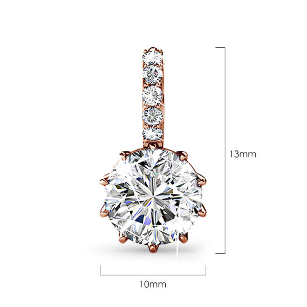 Rose Gold Huggie Earrings Embellished with SWAROVSKI® Crystals - Image 4