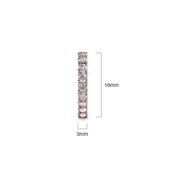 Rose Gold Craft Heart Huggie Earrings Embellished With SWAROVSKI® Crystals - Image 6