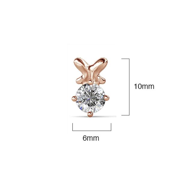 Treasure Bling Pendant Stud Earrings in Rose Gold Embellished with Crystals from SWAROVSKI® - Image 5