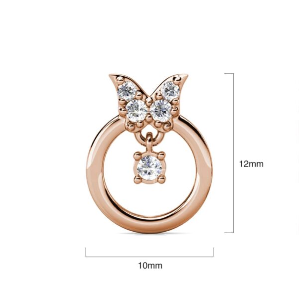 A Thousand Butterfly Stud Earrings Embellished with Crystals from SWAROVSKI® in Rose Gold - Image 6