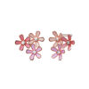 Petalia Pink Stud Earrings Featured SWAROVSKI® Crystals in Rose Gold