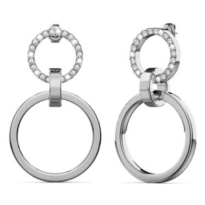 Orbit of Radiance Earrings Embellished with SWAROVSKI® Crystal in White Gold