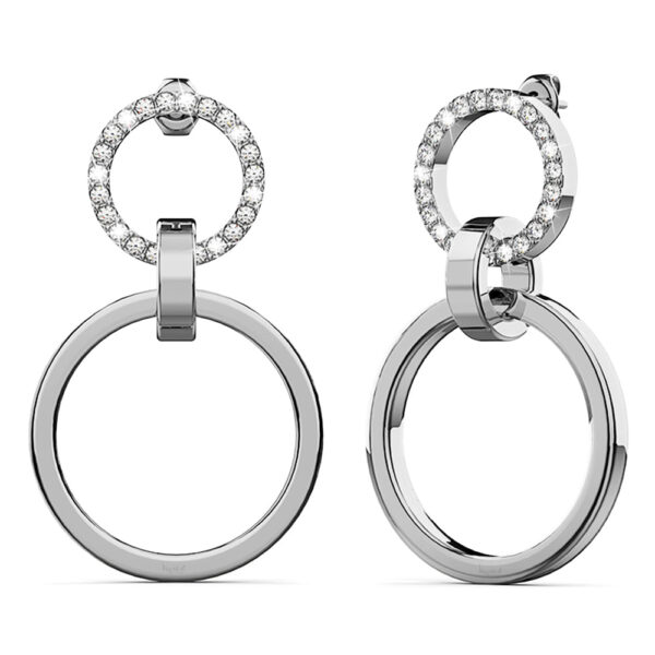 Orbit of Radiance Earrings Embellished with SWAROVSKI® Crystal in White Gold