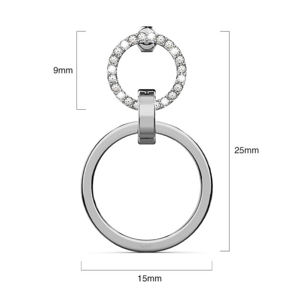 Orbit of Radiance Earrings Embellished with SWAROVSKI® Crystal in White Gold - Image 7