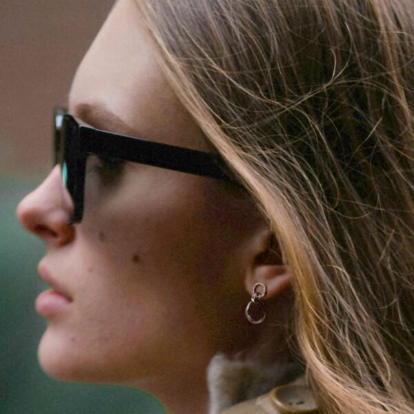 Orbit of Radiance Earrings Embellished with SWAROVSKI® Crystal in White Gold - Image 4